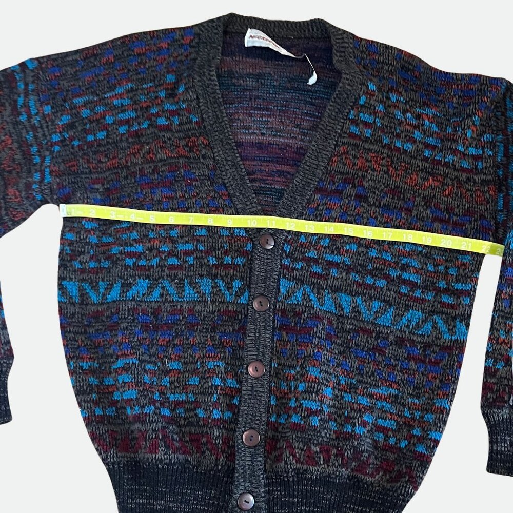 VINTAGE 90'S - Men's Cardigan - Geo Pattern - Picture 5 of 13